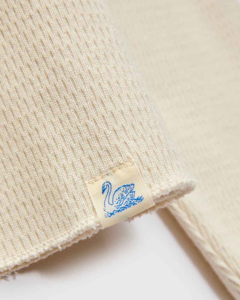 Diamond Thermal Long Sleeve Henley in Natural