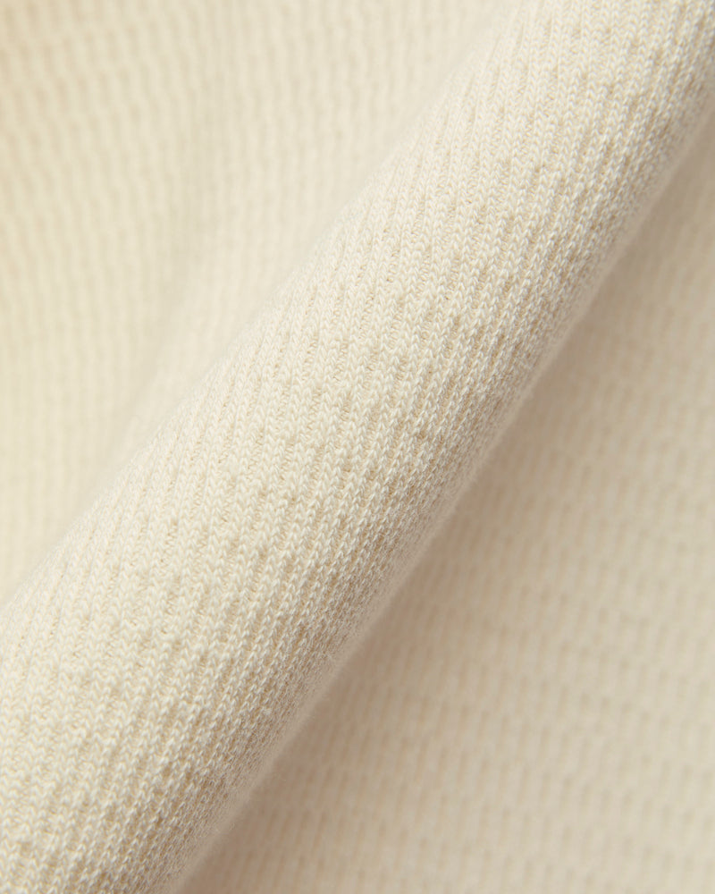 Diamond Thermal Long Sleeve Henley in Natural