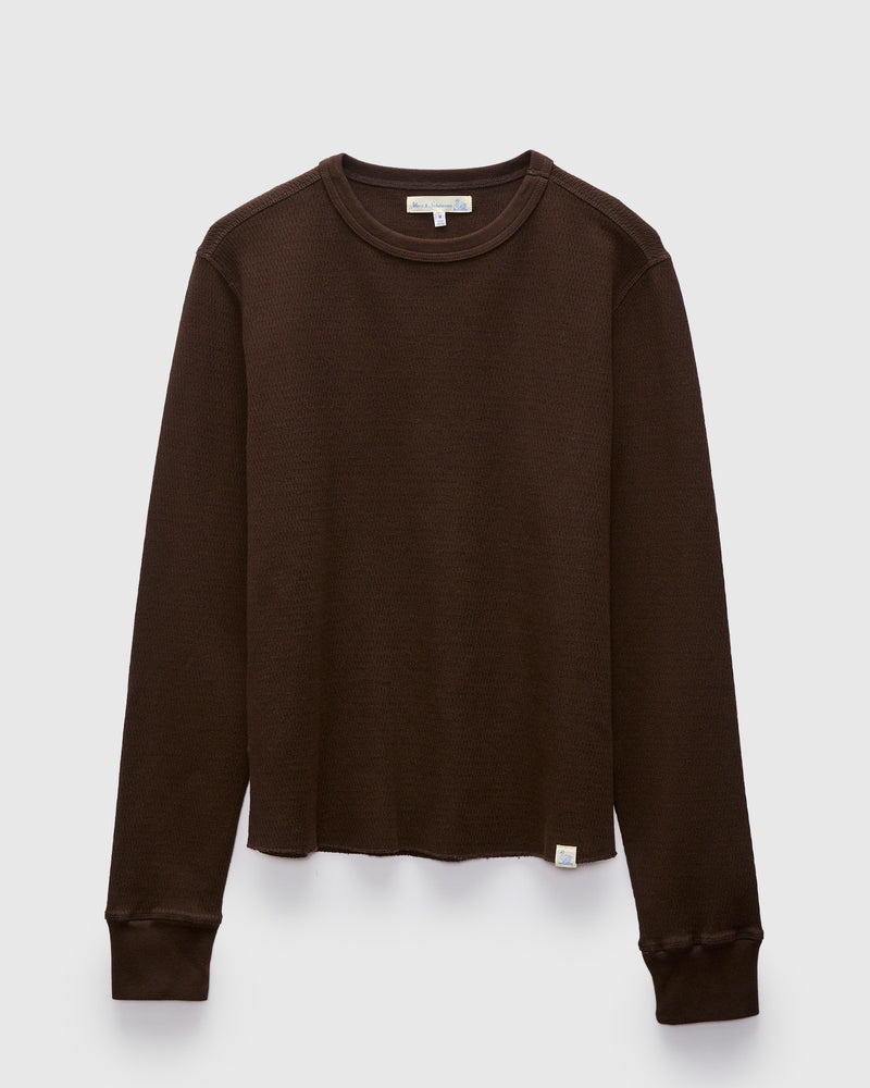 Diamond Thermal Long Sleeve Shirt in Espresso