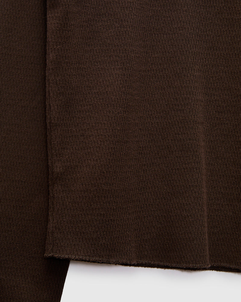 Diamond Thermal Long Sleeve Shirt in Espresso