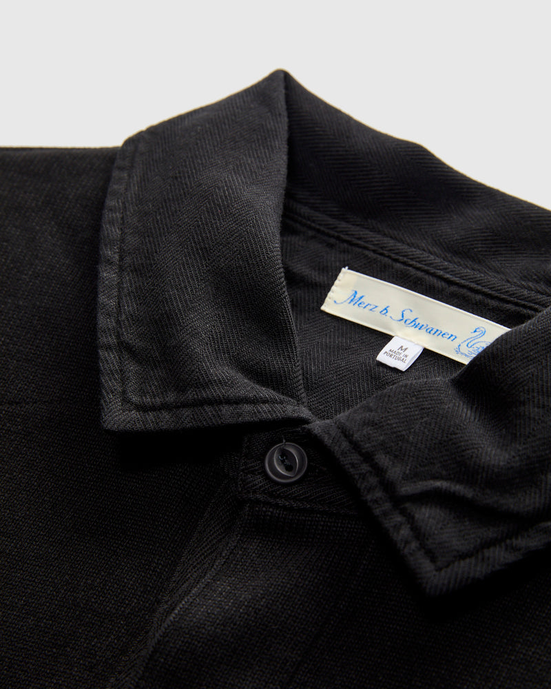 Interlock Jersey Rugby Shirt in Deep Black