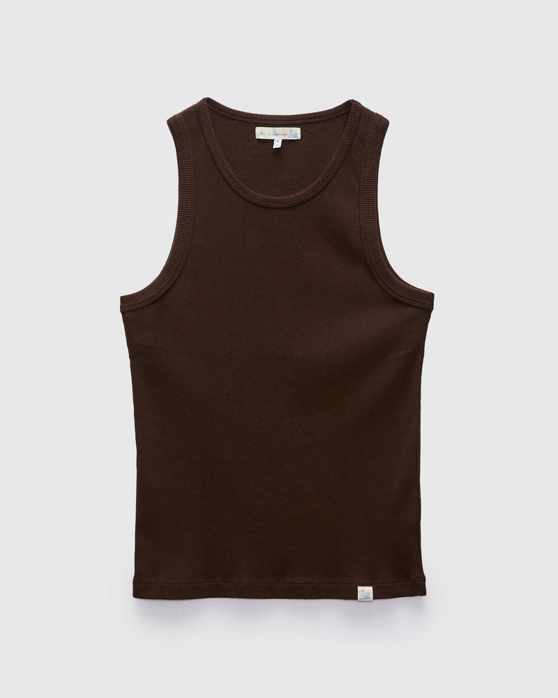 Ribbed Tanktop in Espresso