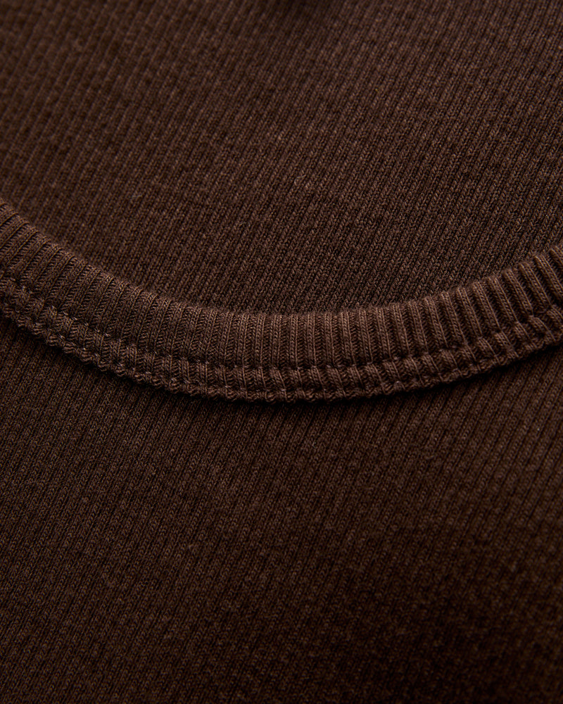 Ribbed Tanktop in Espresso