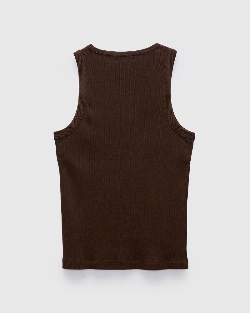 Ribbed Tanktop in Espresso