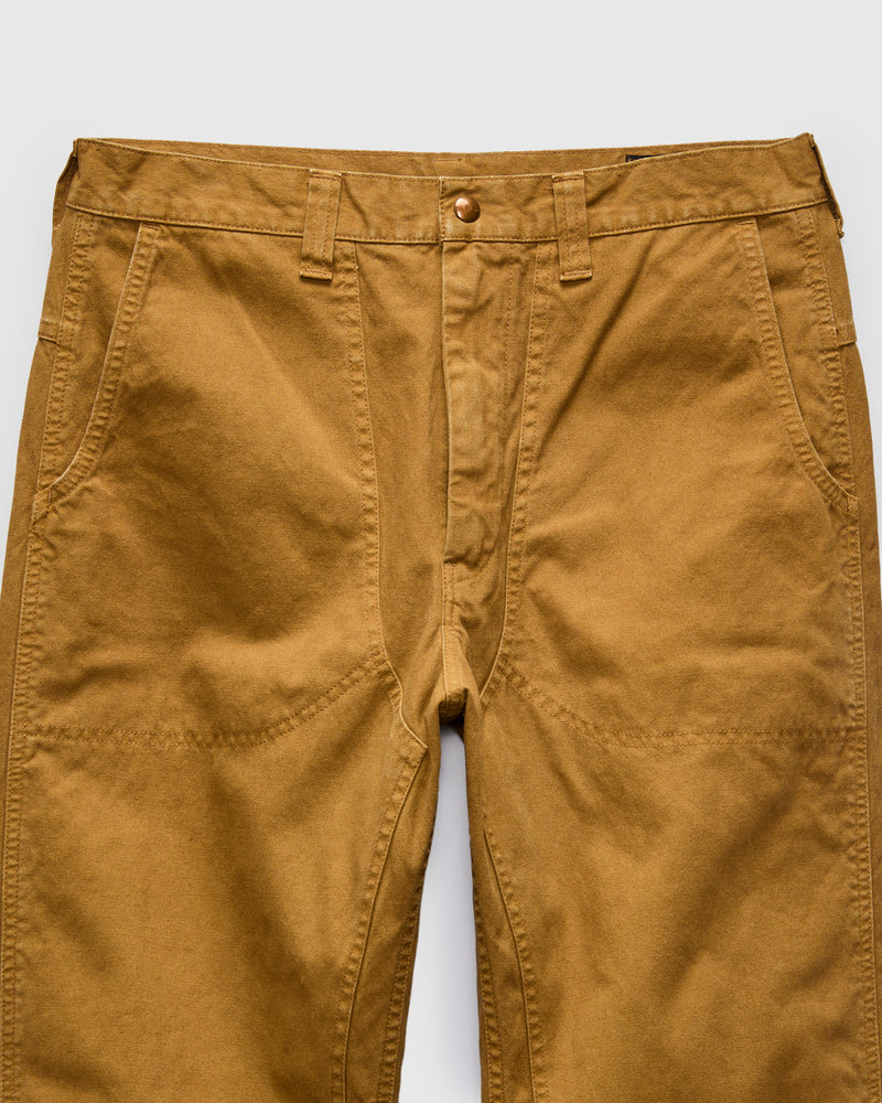 Double Knee Canvas Work Trousers in Brown