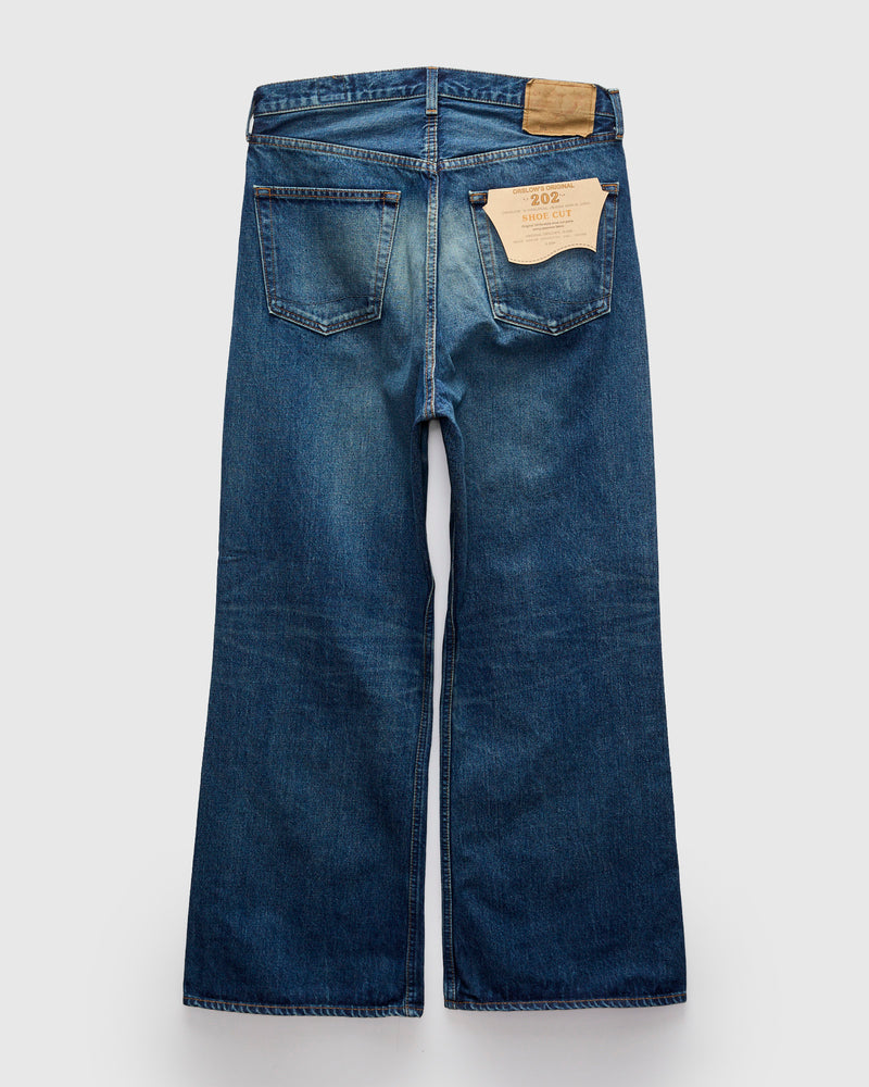 202 "Real Used Wash" 13.5oz Denim - Shoe Cut Wide Flare Fit