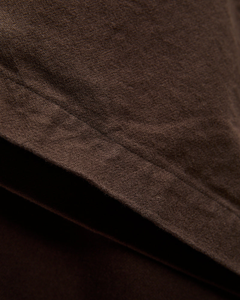 Wide Fit Brushed New Yorker Pants in Coffee Brown