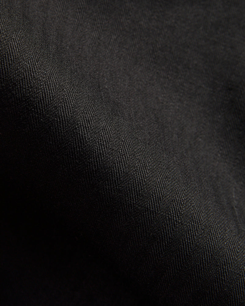 Vintage Fit Herringbone Fatigue Pants in Black
