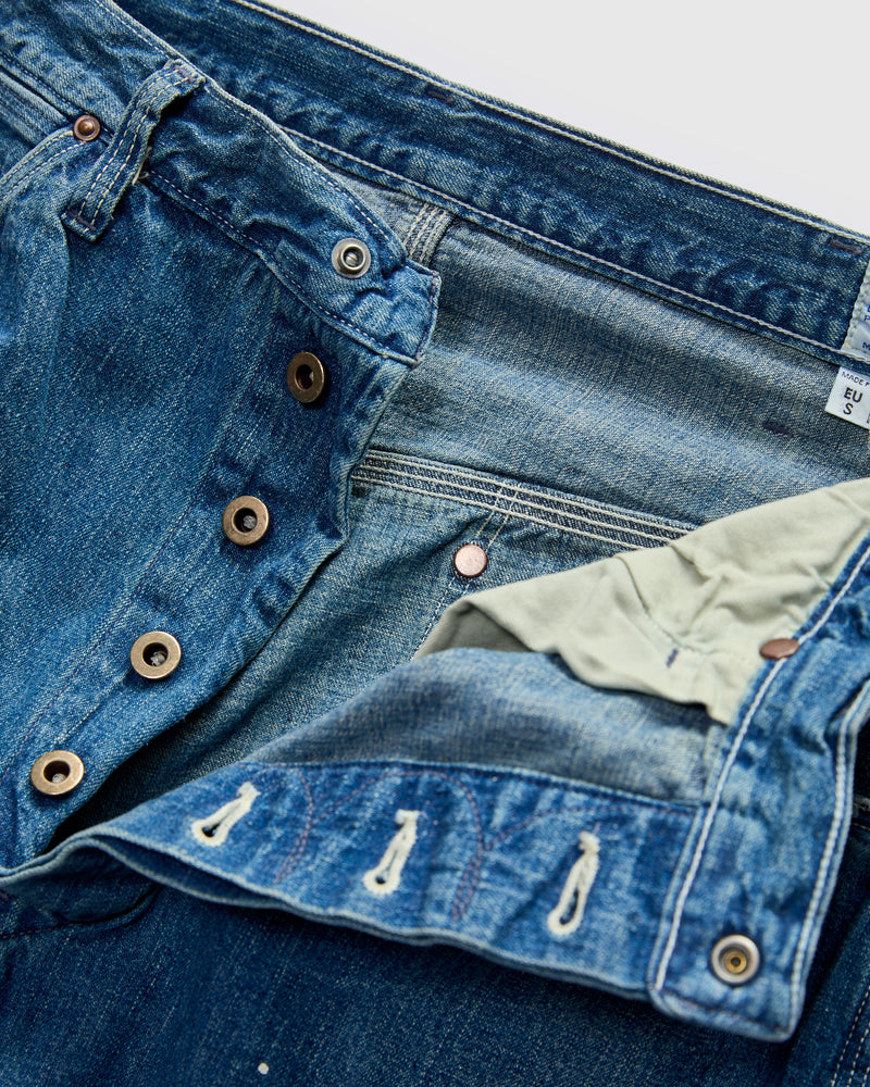 Wide Fit Denim Painter Pants in Used Wash