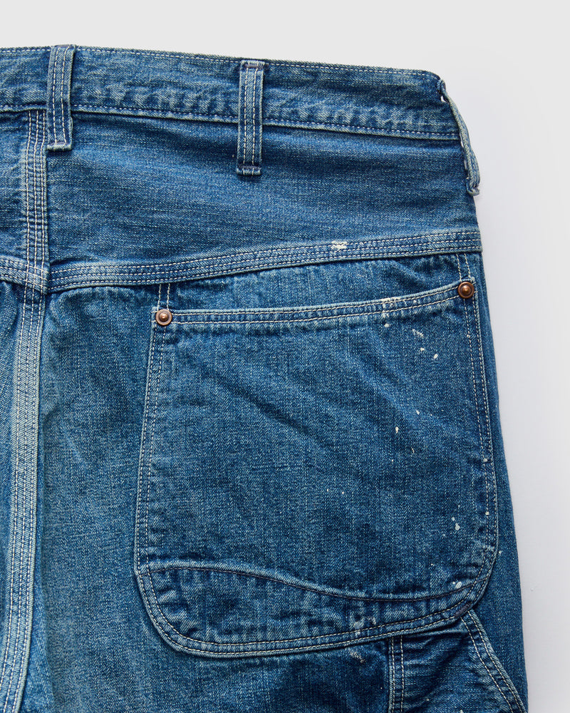 Wide Fit Denim Painter Pants in Used Wash