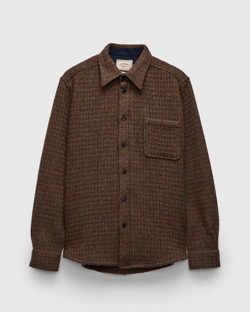 Waffle Overshirt in Brown