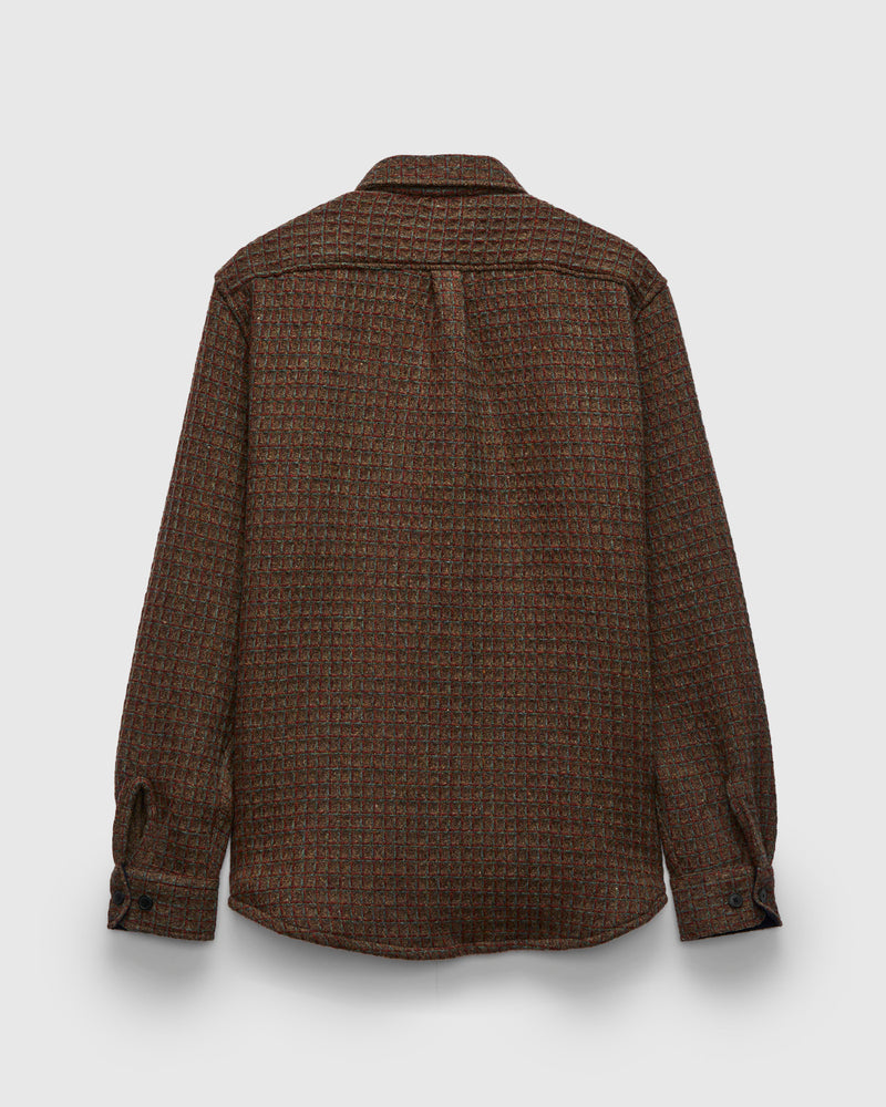Waffle Overshirt in Brown