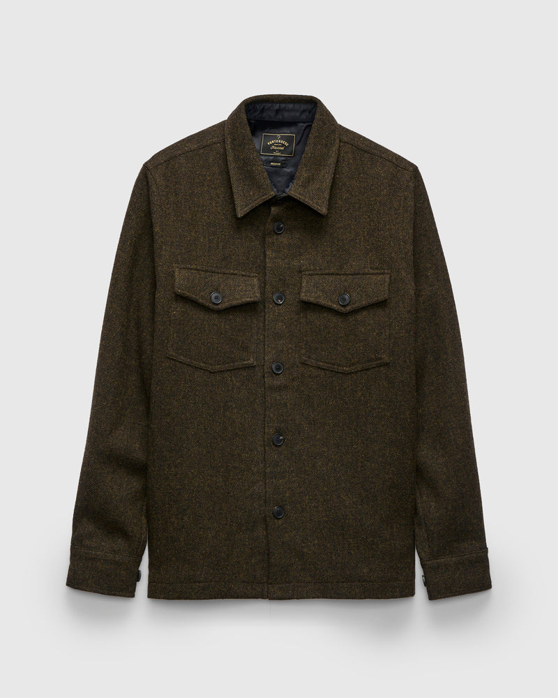 Wool Field Overshirt in Old Forest