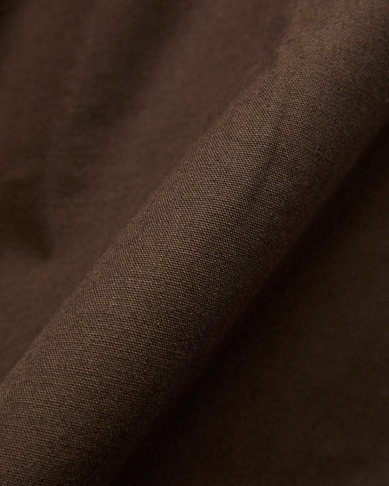 Canvas Selvedge Work Shirt in Dyed Brown