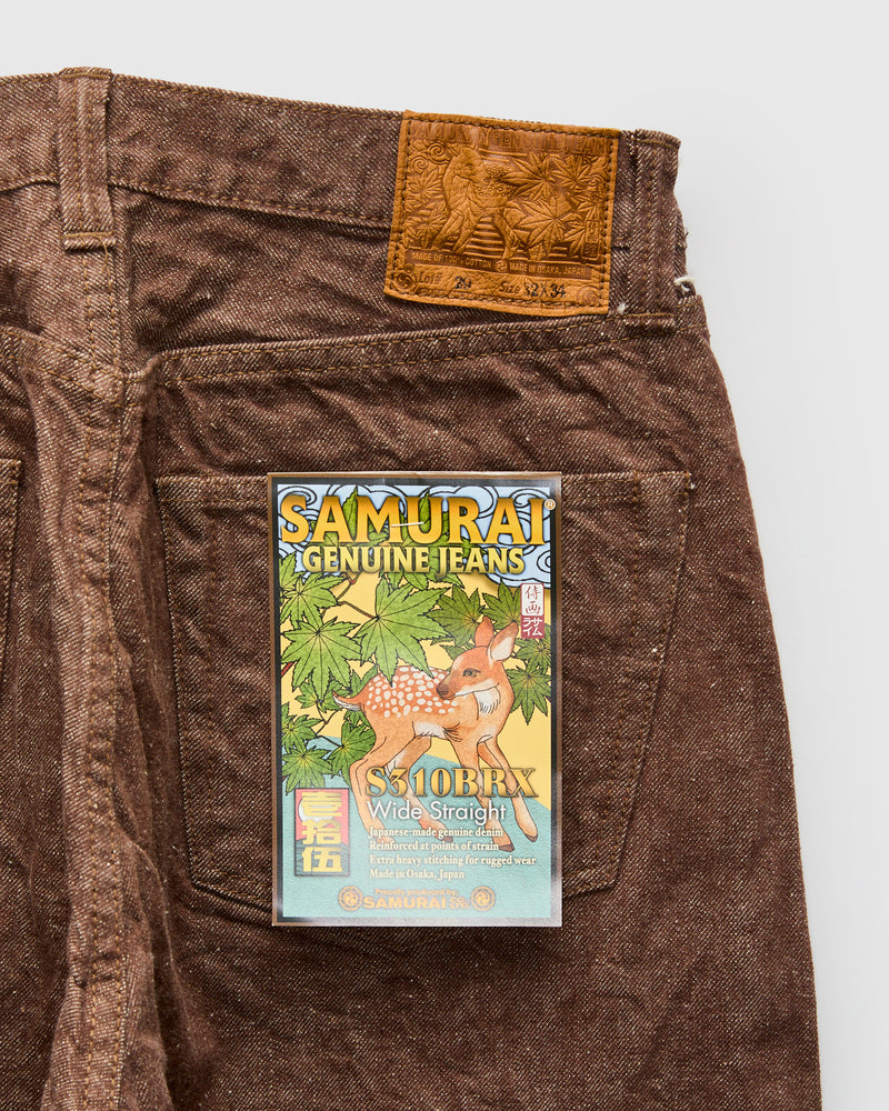 S310BRX "Kanoko" 15oz Brown Selvedge Denim - Super Wide Fit
