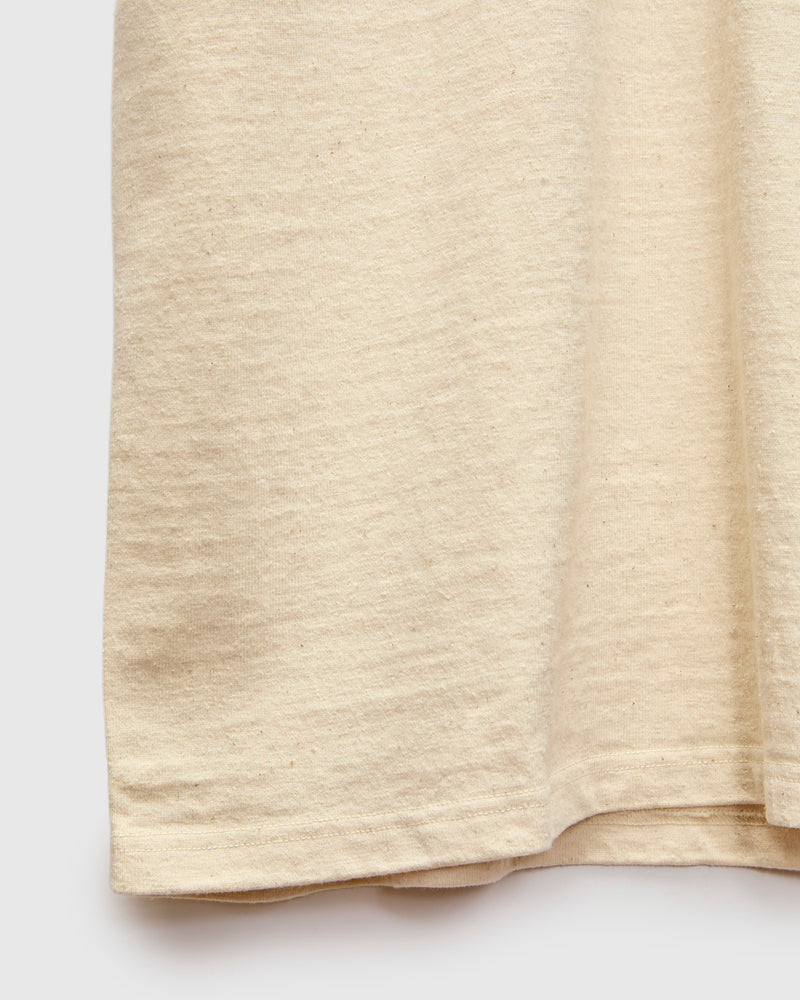 "Samurai Cotton Project" Henley Shirt in Natural