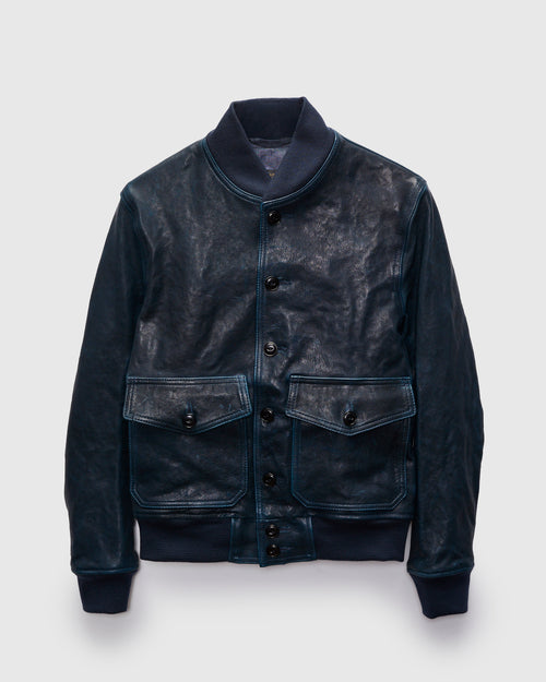 P2484 Lambskin A-1 Flight Jacket in Navy