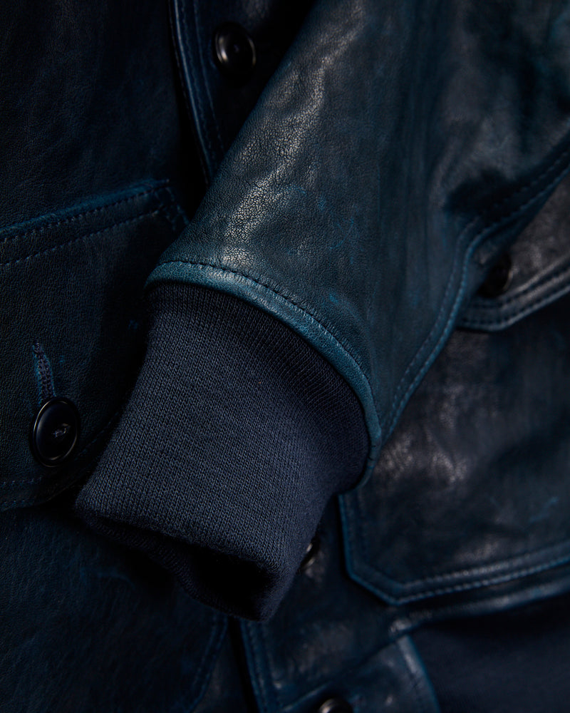 P2484 Lambskin A-1 Flight Jacket in Navy