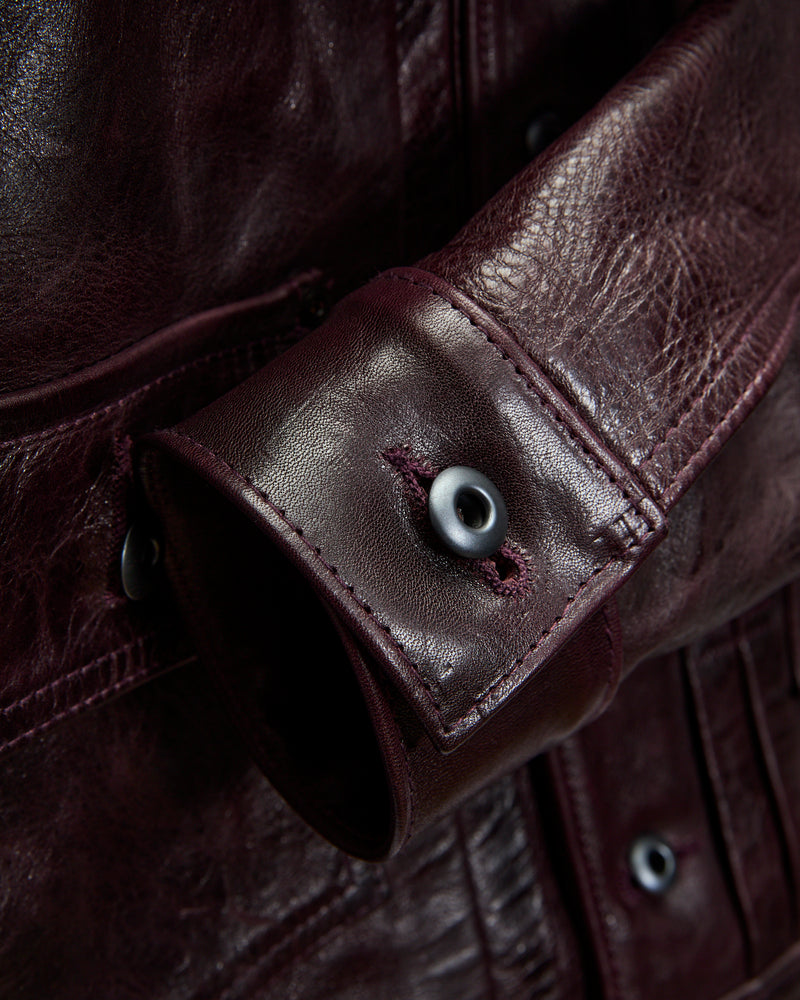 P622H Horween Horsehide Type-2 Jacket in Burgundy