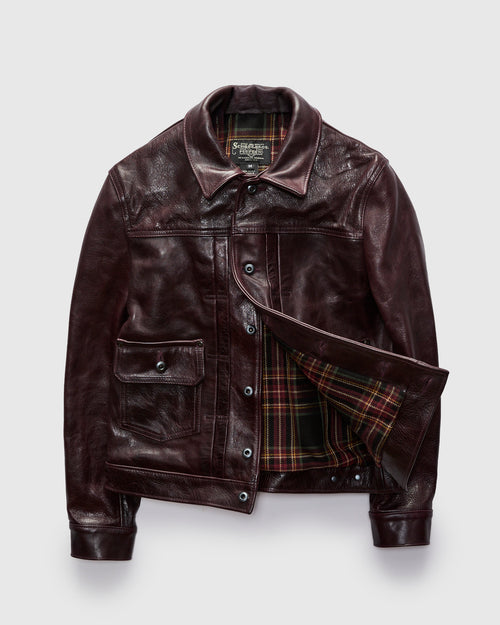 P622H Horween Horsehide Type-2 Jacket in Burgundy