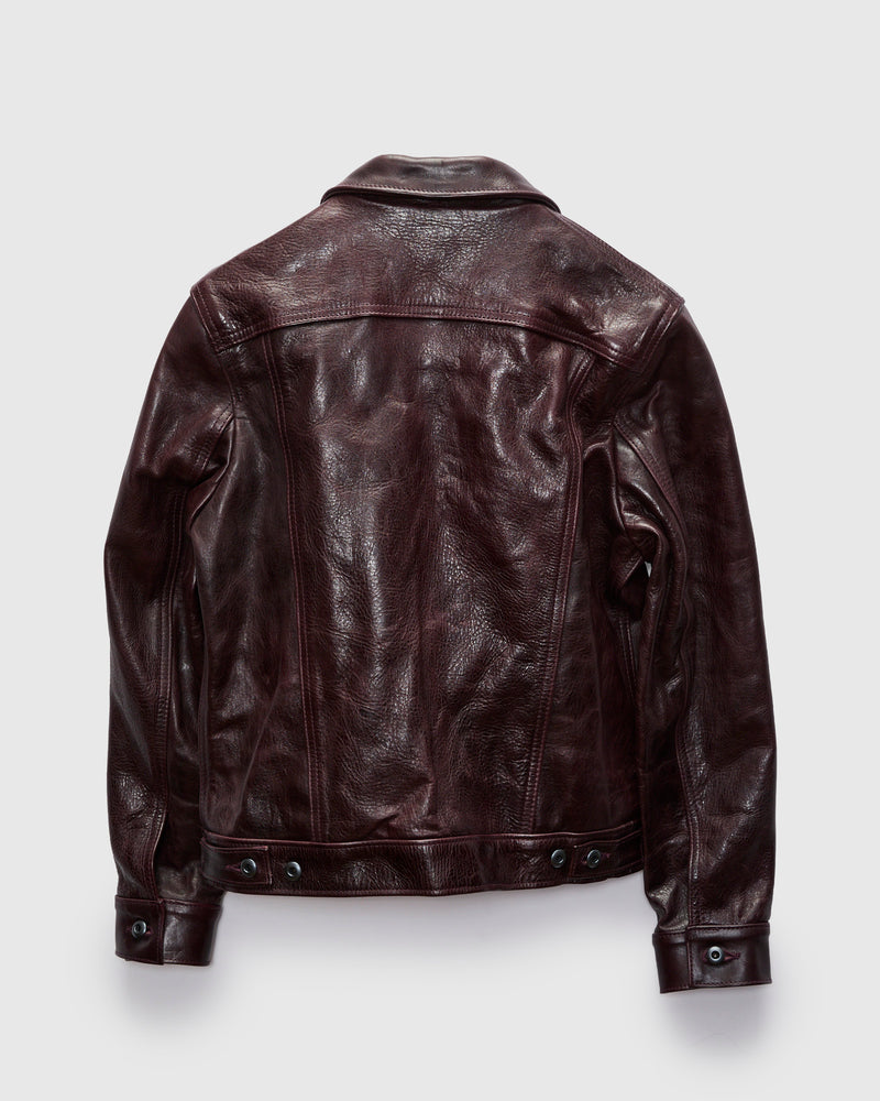 P622H Horween Horsehide Type-2 Jacket in Burgundy