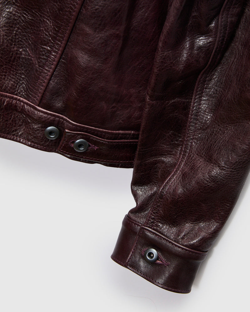 P622H Horween Horsehide Type-2 Jacket in Burgundy