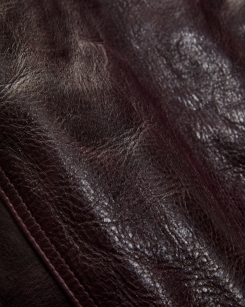 P622H Horween Horsehide Type-2 Jacket in Burgundy