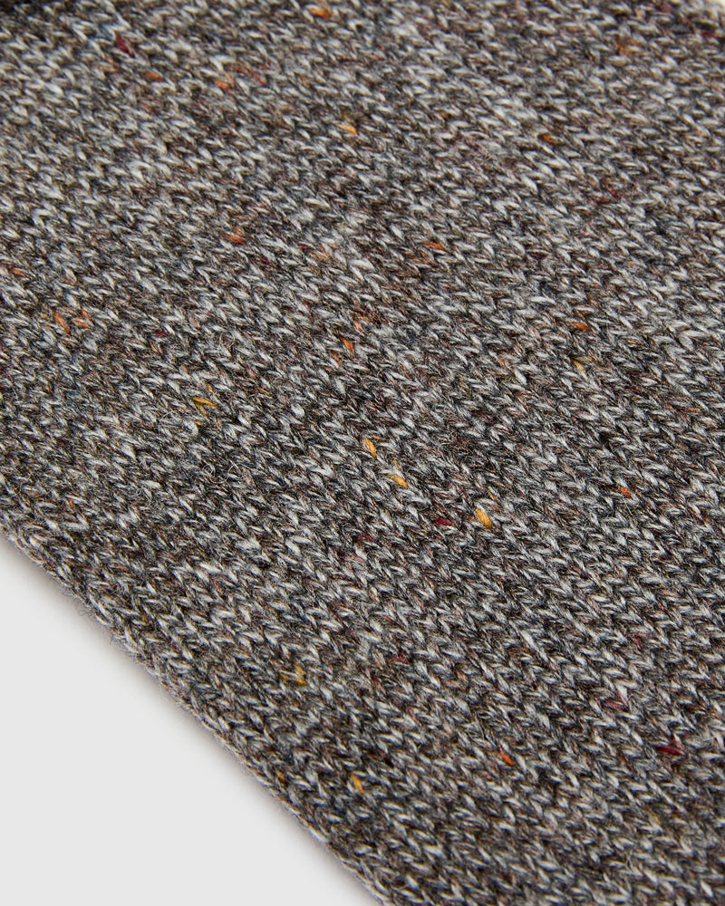 Port Tweed Crew Sock in Grey