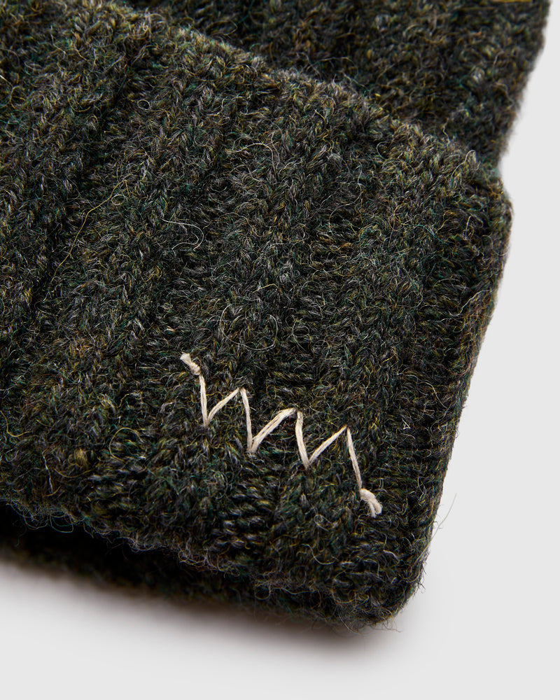 Wool Knit Cap in Charcoal