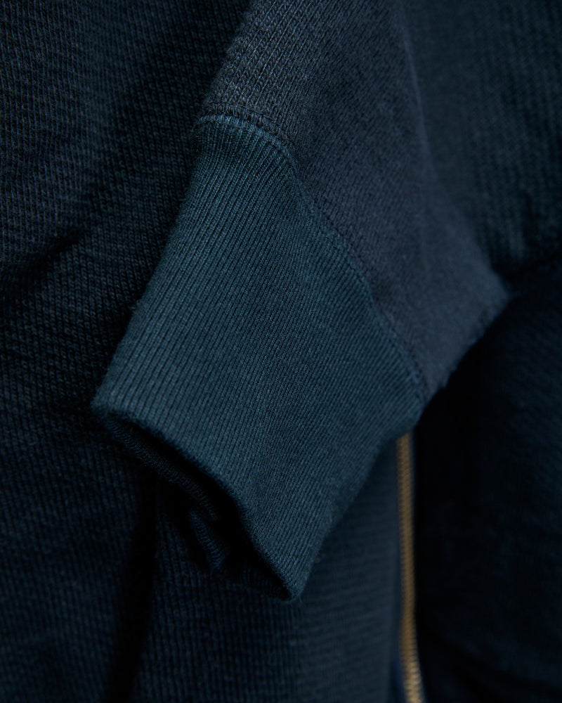 Double Heavyweight French Terry 25.8oz Zip Hoodie in Navy