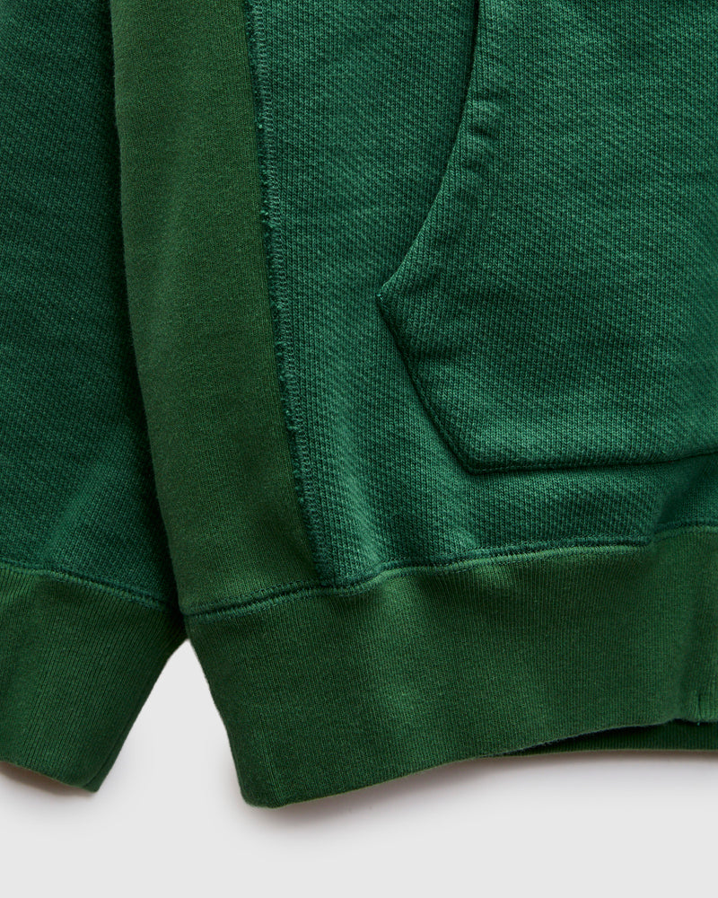 Double Heavyweight French Terry 25.8oz Zip Hoodie in Racing Green