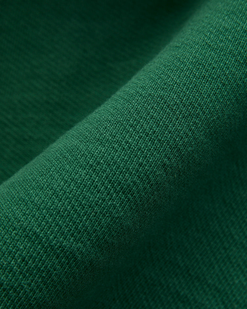 Double Heavyweight French Terry 25.8oz Zip Hoodie in Racing Green