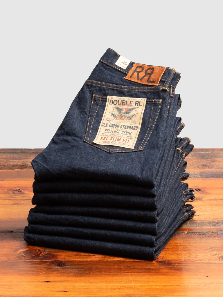 15oz Rinsed Selvedge Denim - Slim Fit – Blue Owl Workshop