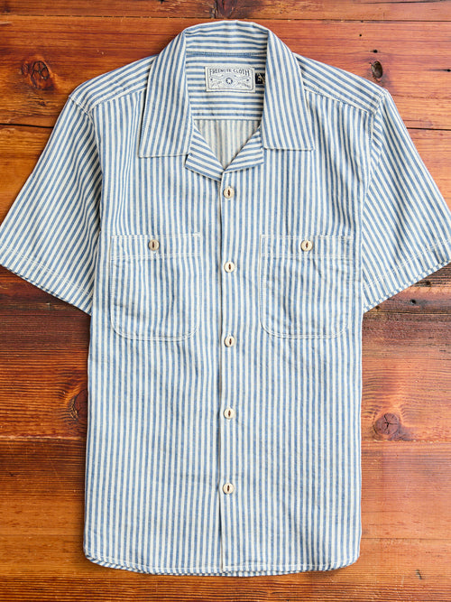 Dayton Short Sleeve Work Shirt in Marine Stripe
