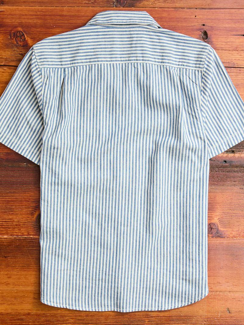 Dayton Short Sleeve Work Shirt in Marine Stripe