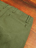 "Infantry Pant" in Green Selvedge Twill