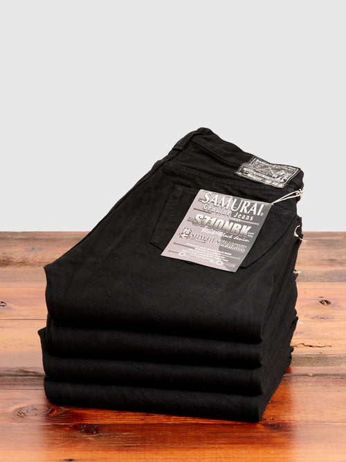 S710NBKII 17oz Double Black Selvedge Denim - Slim Straight Fit