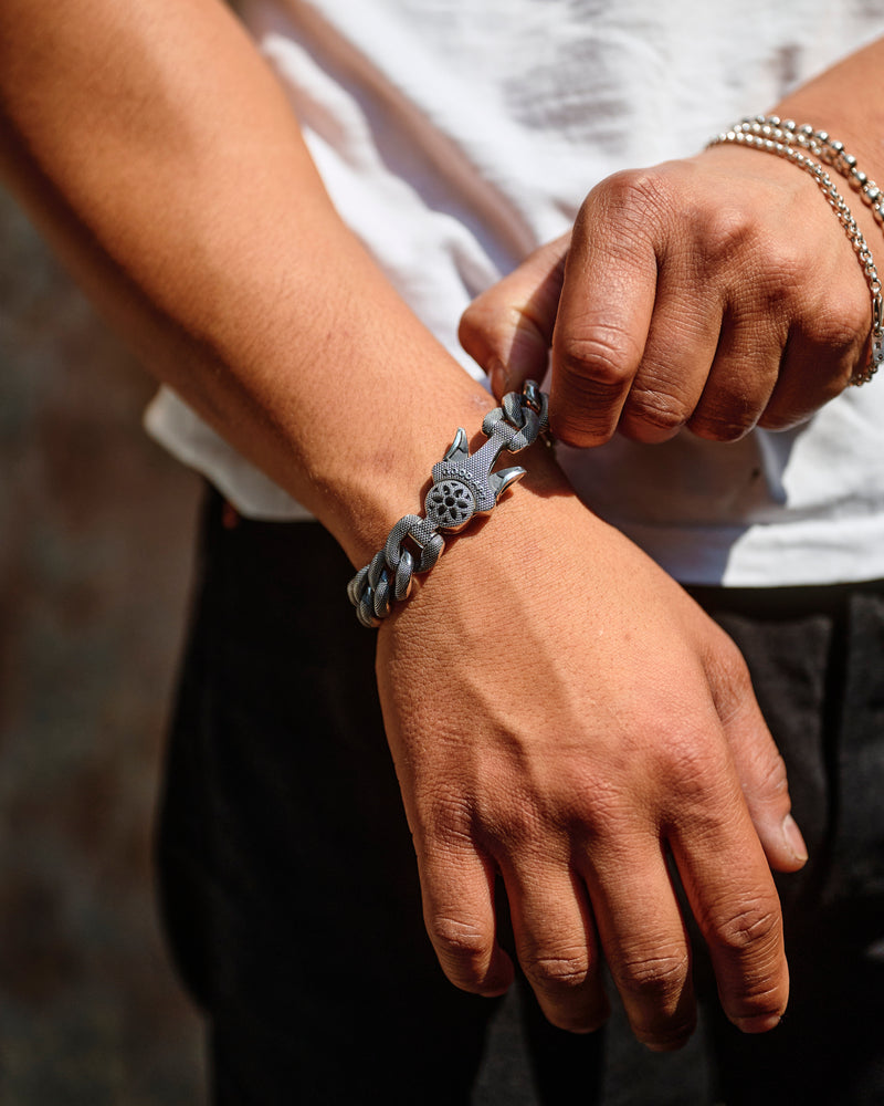 Goosebumps Model 10 Bracelet Size A in Sterling Silver