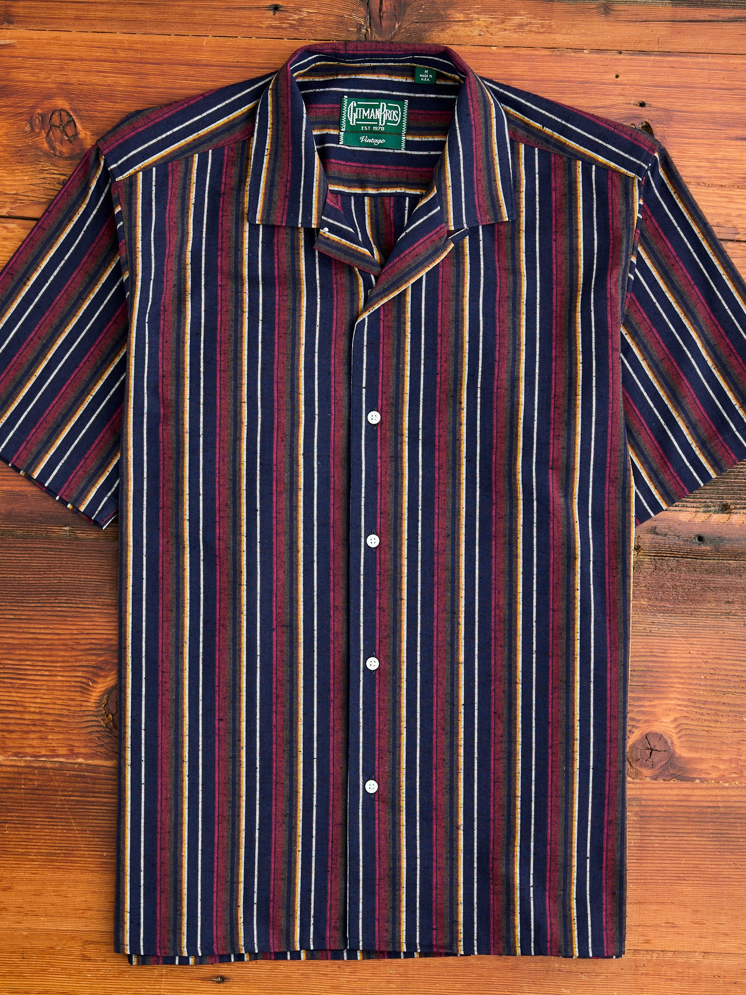 Cabana Stripe Camp Shirt in Indigo – Blue Owl Workshop