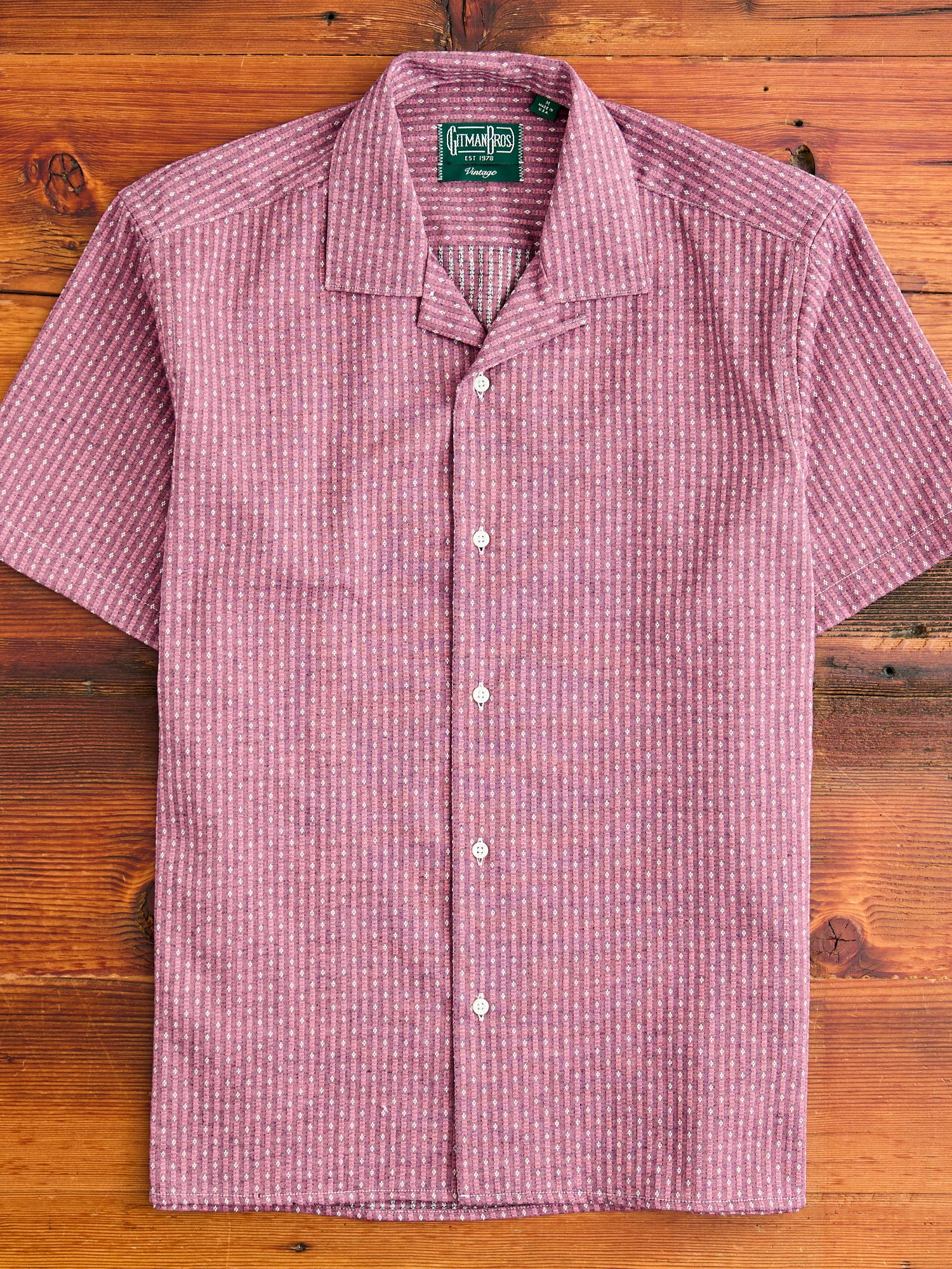 Dobby Camp Shirt in Pink – Blue Owl Workshop