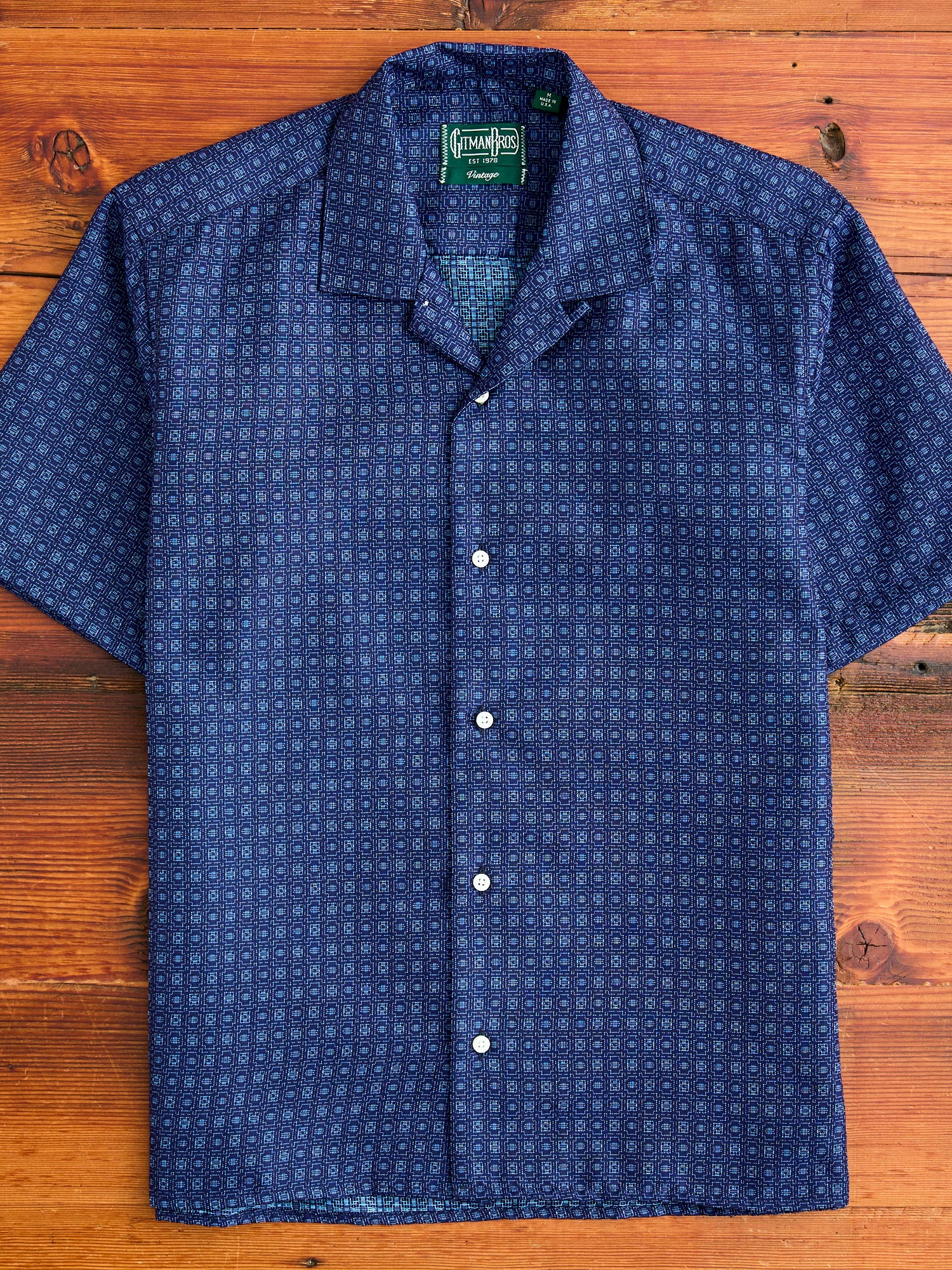 Dobby Camp Shirt in Indigo – Blue Owl Workshop