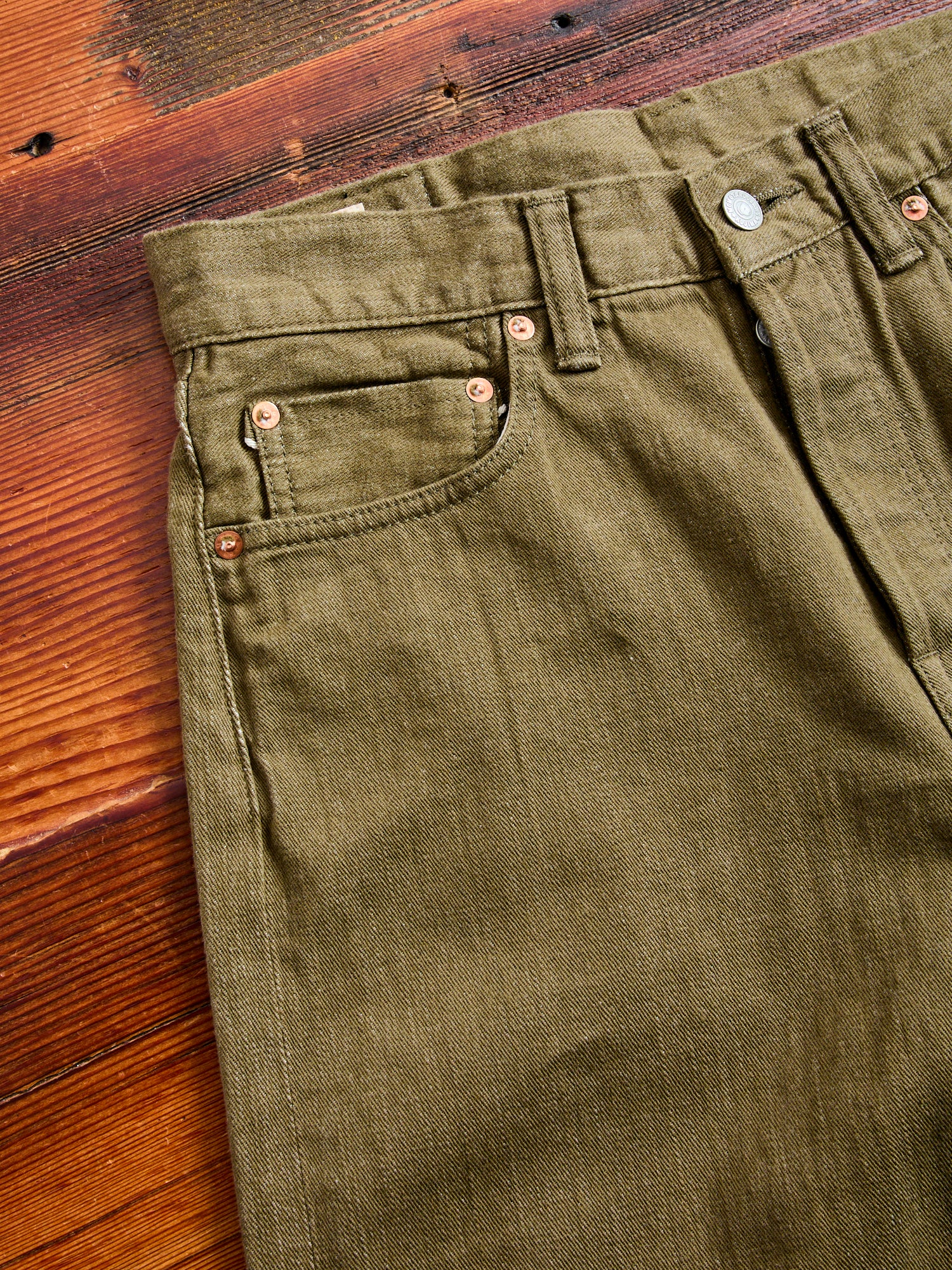 maatee&sons 柿の葉 Ex Military Denim Slacks 랜덤워크 Random Walk | Maatee & Sons Military Denim Fade Indigo