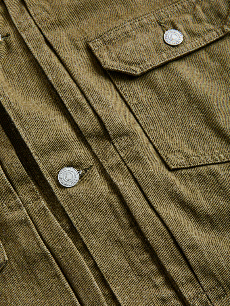 MXGJ1003 "British Army Green" 10.5oz Selvedge Denim Type-2 Jacket
