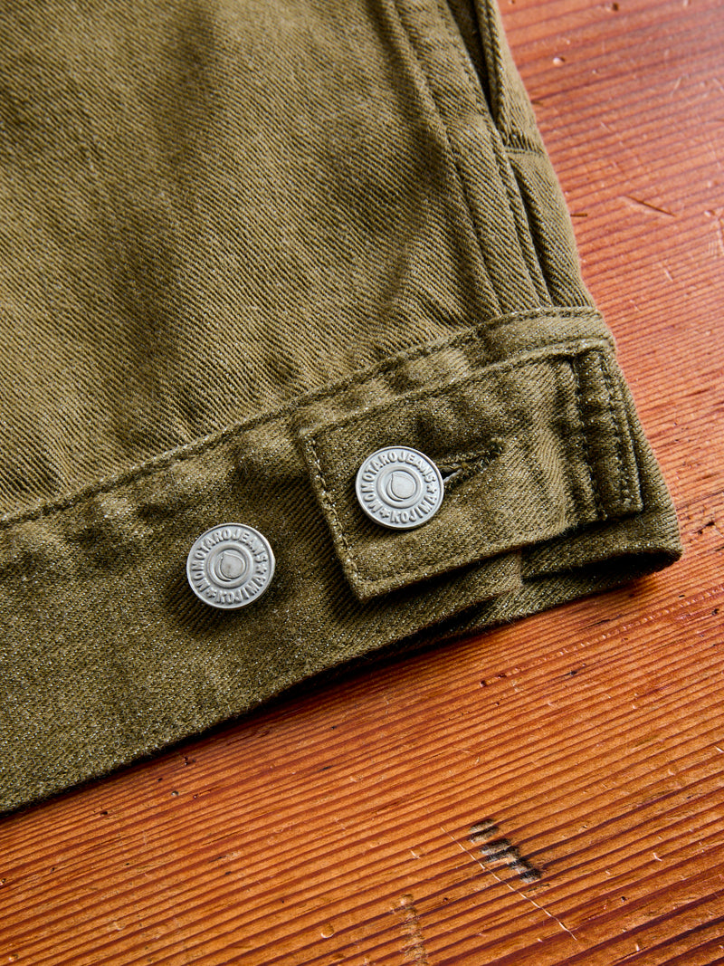 MXGJ1003 "British Army Green" 10.5oz Selvedge Denim Type-2 Jacket