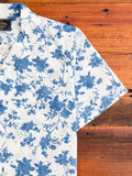 Minho Button-Up Shirt in White Blue