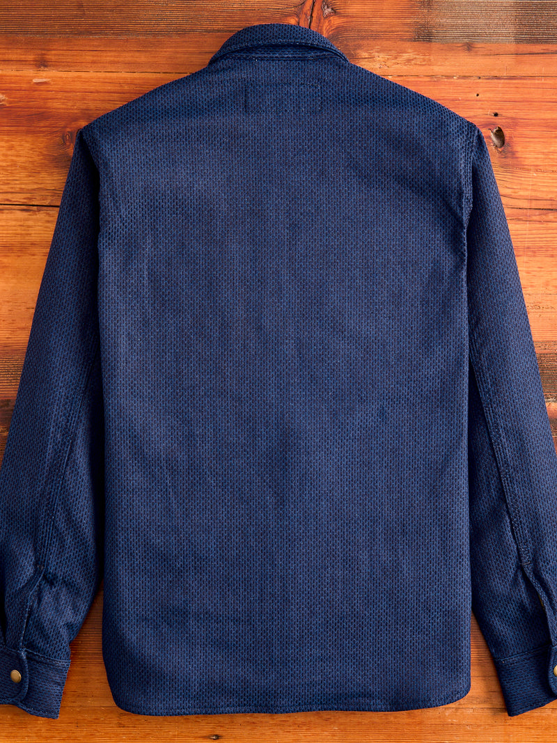 15oz Sashiko Service Shirt in Indigo