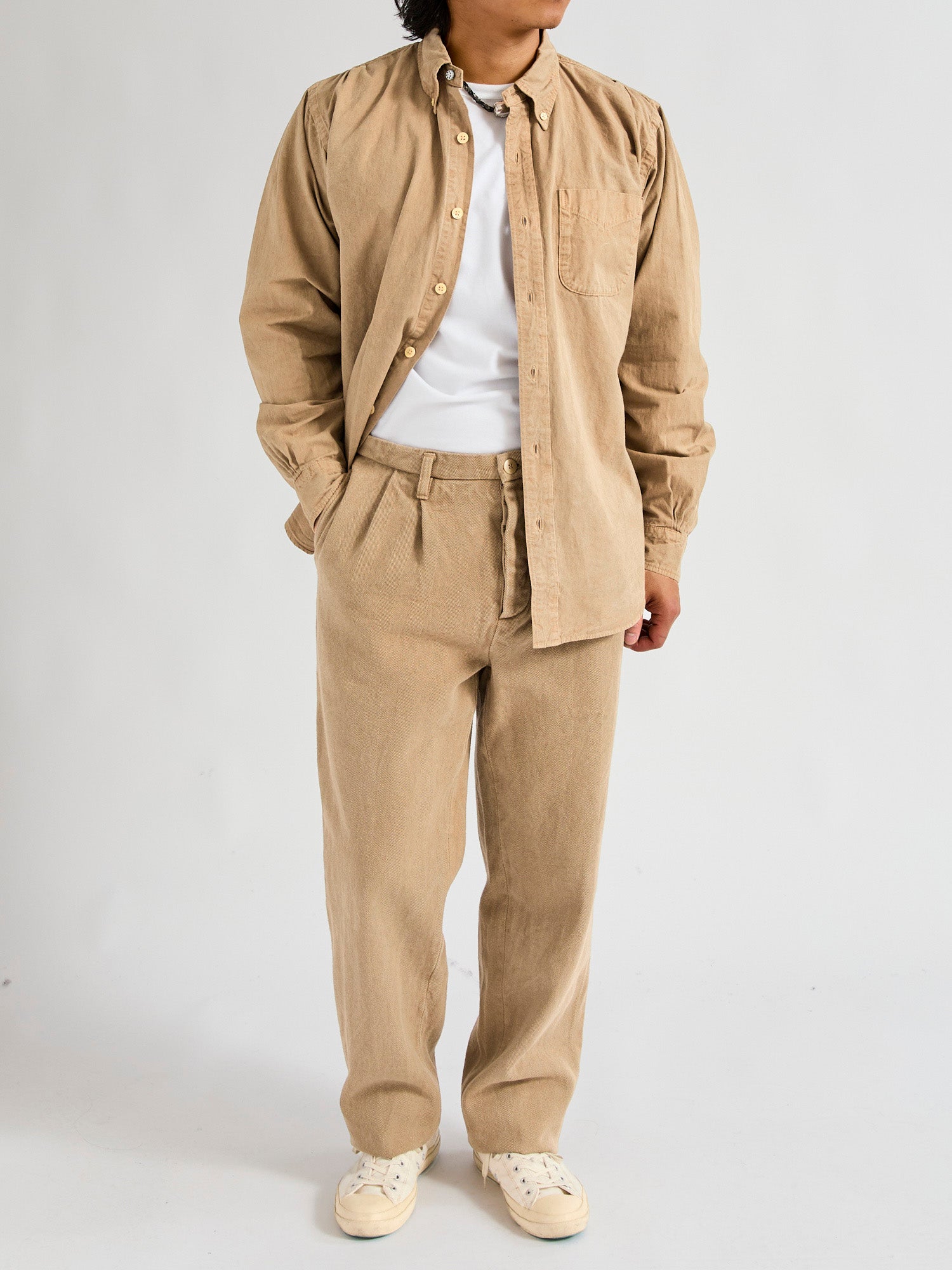 Tassa Canvas Button-Down Shirt in Coffee – Blue Owl Workshop