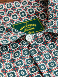 Portuguese Tile Button-Up Shirt in Green Orange