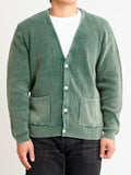 Pigment Dye Summer Cardigan in Faded Green