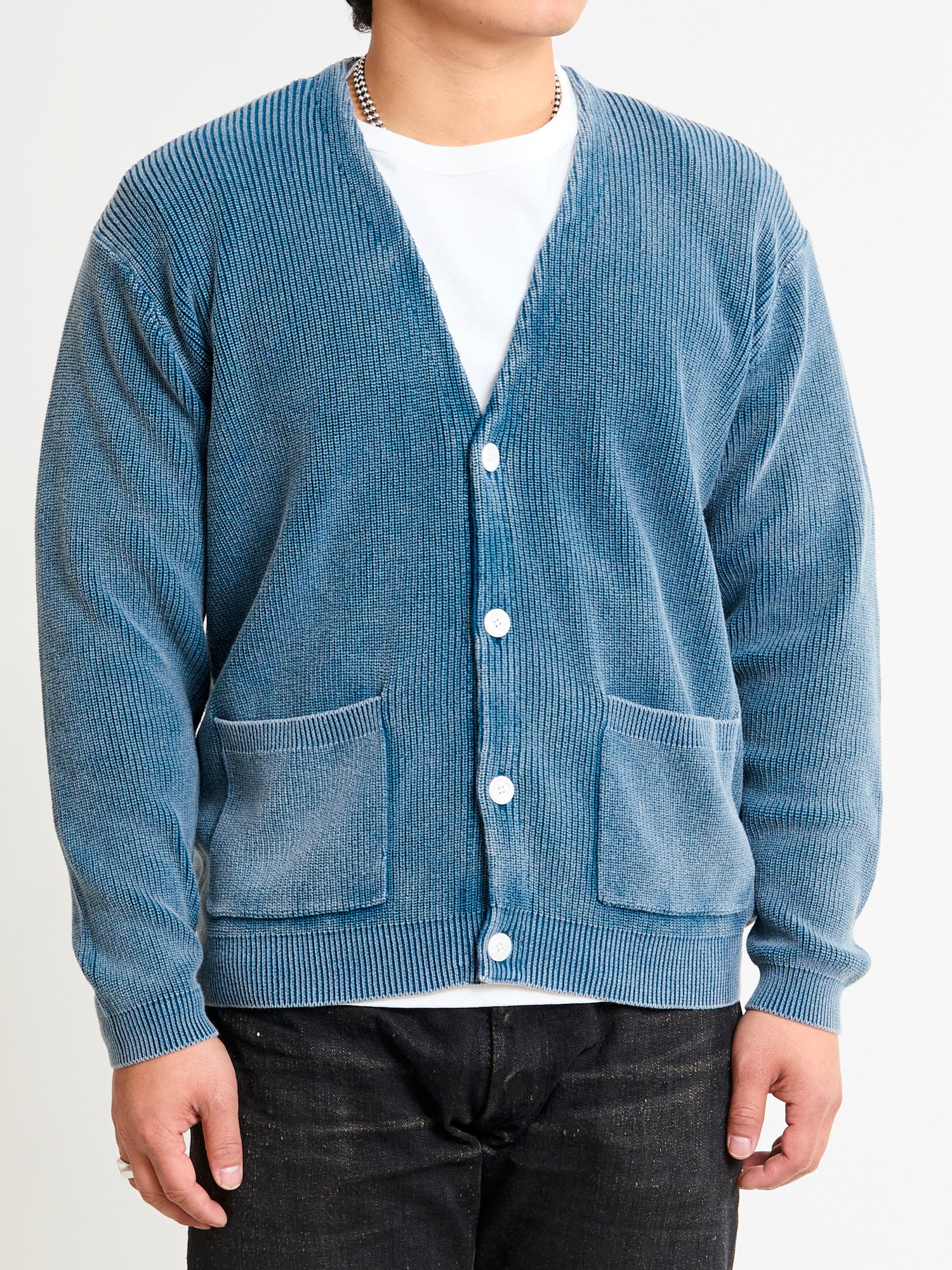 Pigment Dye Summer Cardigan in Faded Blue – Blue Owl Workshop